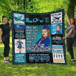 Flight Attendant V2 Blanket Kc1507 Quilt and Home Decor