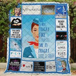 Flight Attendants V4 Blanket Kc1507 Quilt and Home Decor