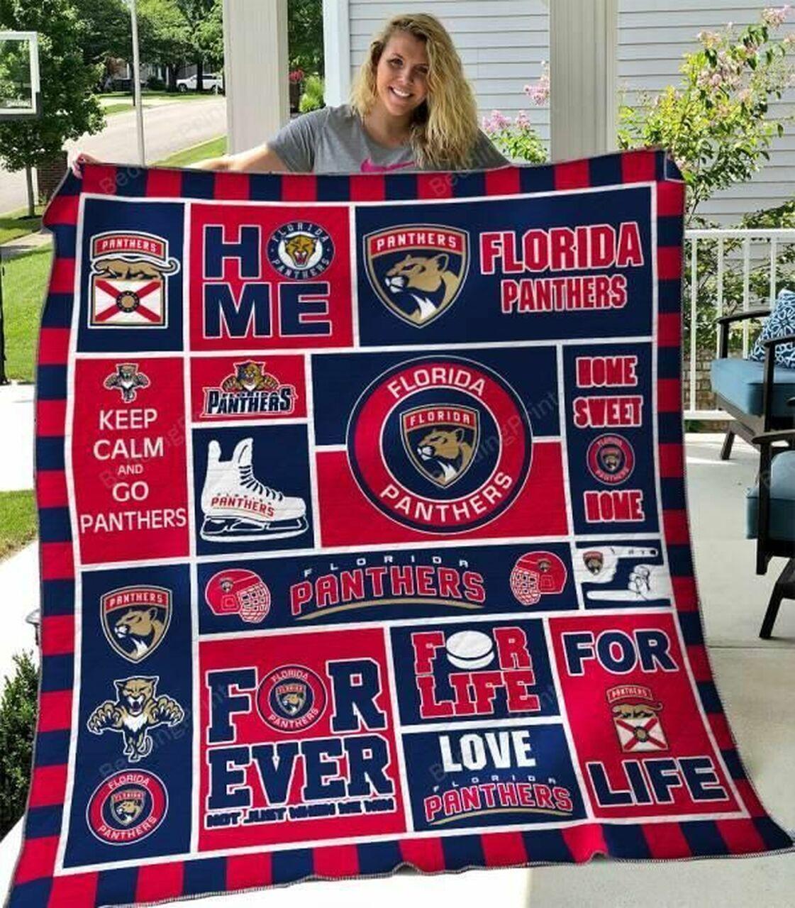Florida Panthers Quilt Blanket 01 and Home Decor