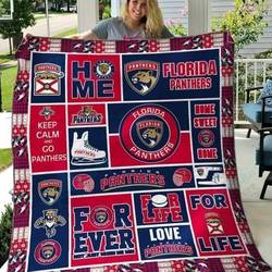 Florida Panthers Quilt Blanket 04 and Home Decor