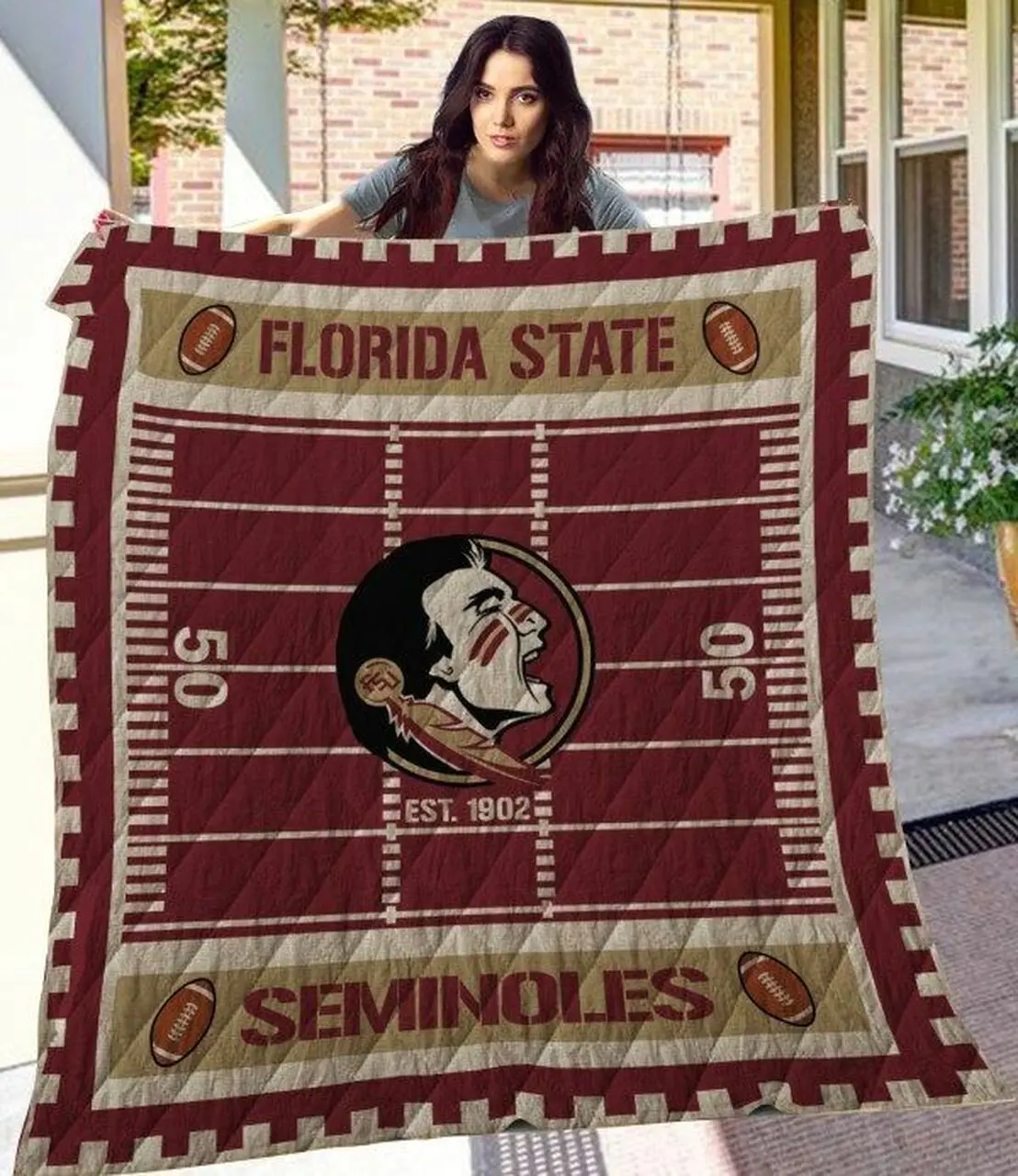 Florida State Seminoles 2 Quilt Blanket and Home Decor
