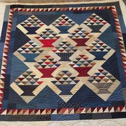 Flower Basket Cla1110261Q Quilt Blanket and Home Decor