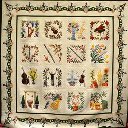 Flower Instrument Quilt Yy58229 Fuct1209 and Home Decor