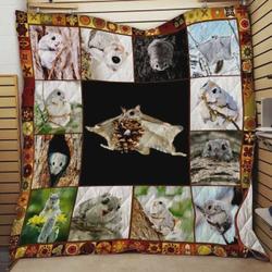 Flying Squirrel Washable Quilt Blanket Great Customized Blanket Gifts For Birthday Christmas Thanksgiving and Home Decor