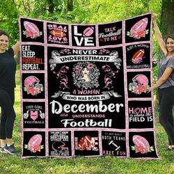 Football December Women DHCDHC DT2210 Quilt Blanket and Home Decor