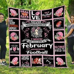 Football February Women DHCDHC DT2210 Quilt Blanket and Home Decor