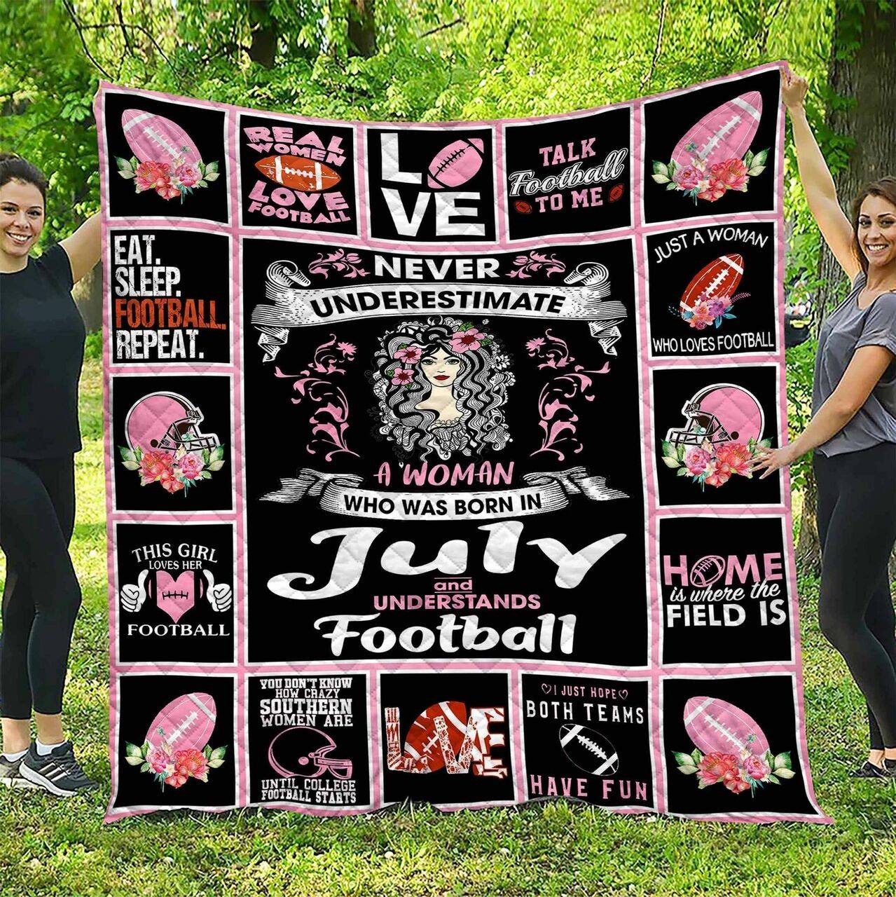 Football July Women DHCDHC DT2210 Quilt Blanket and Home Decor
