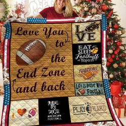 Football Quilt Hex and Home Decor