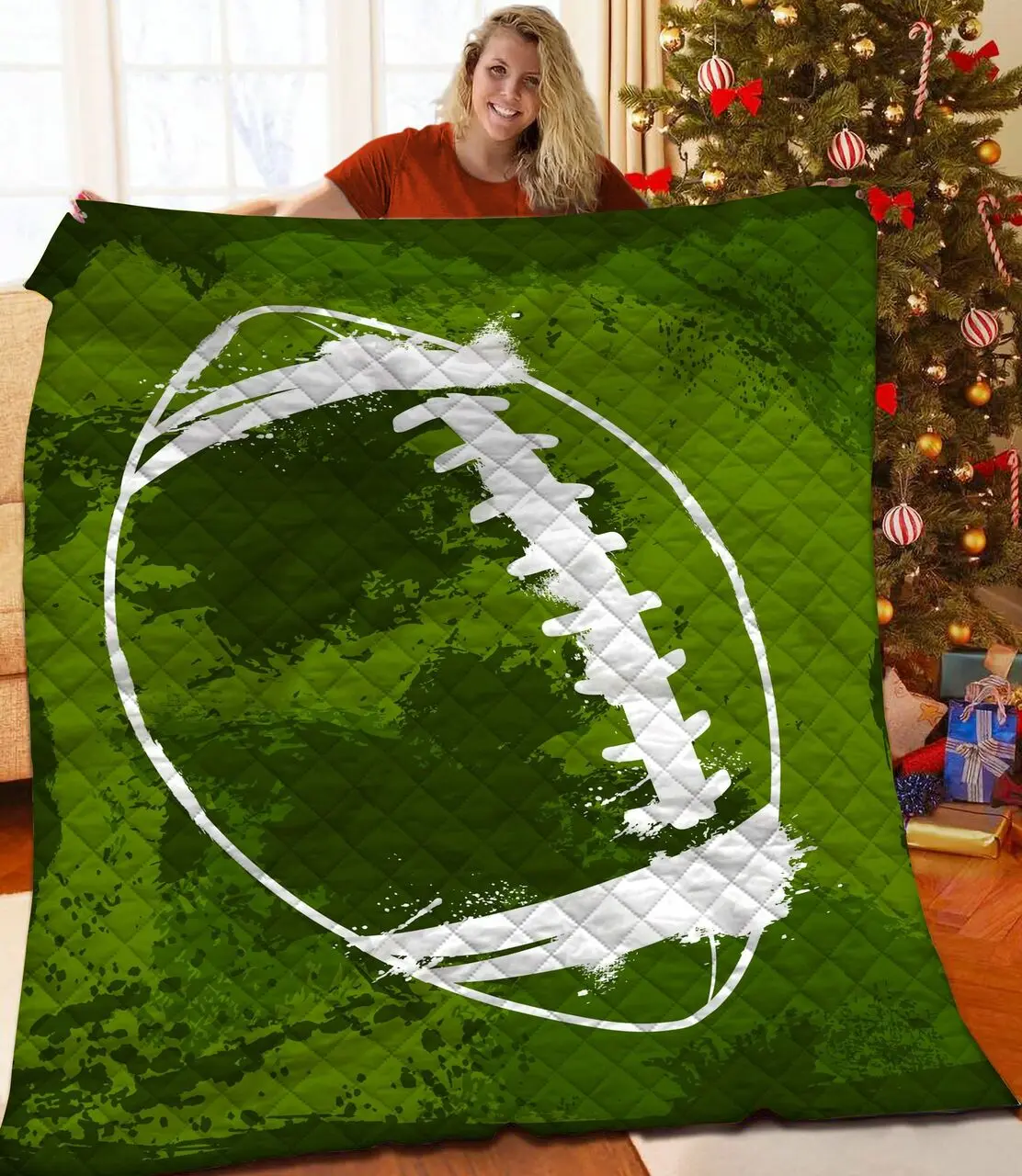 Football Quilt Hfw and Home Decor