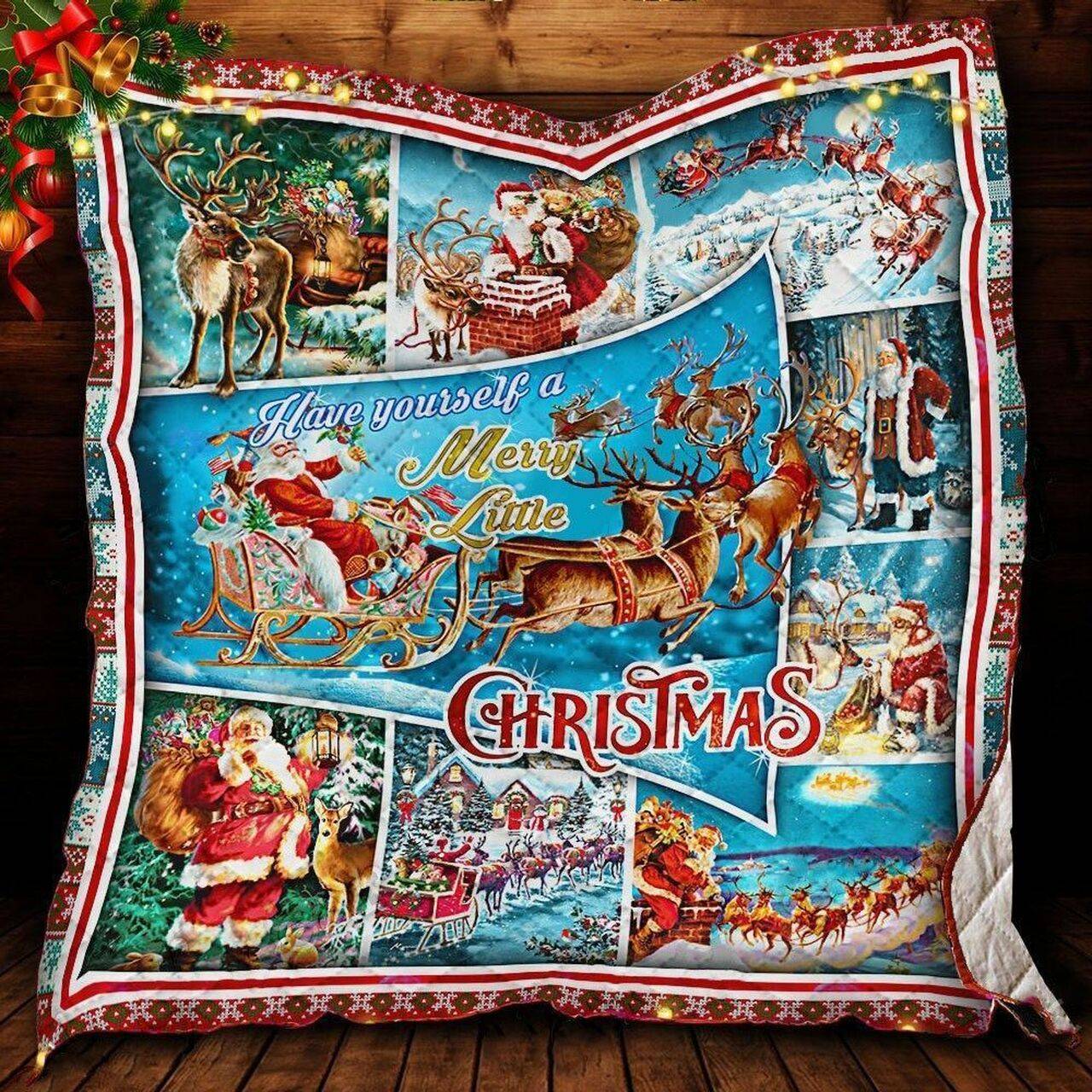 For My Grandson Red Truck Christmas Quilt Blanket ABC07111326 and Home Decor