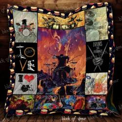 For The Love Of Drum CL22100203MDQ Quilt Blanket and Home Decor