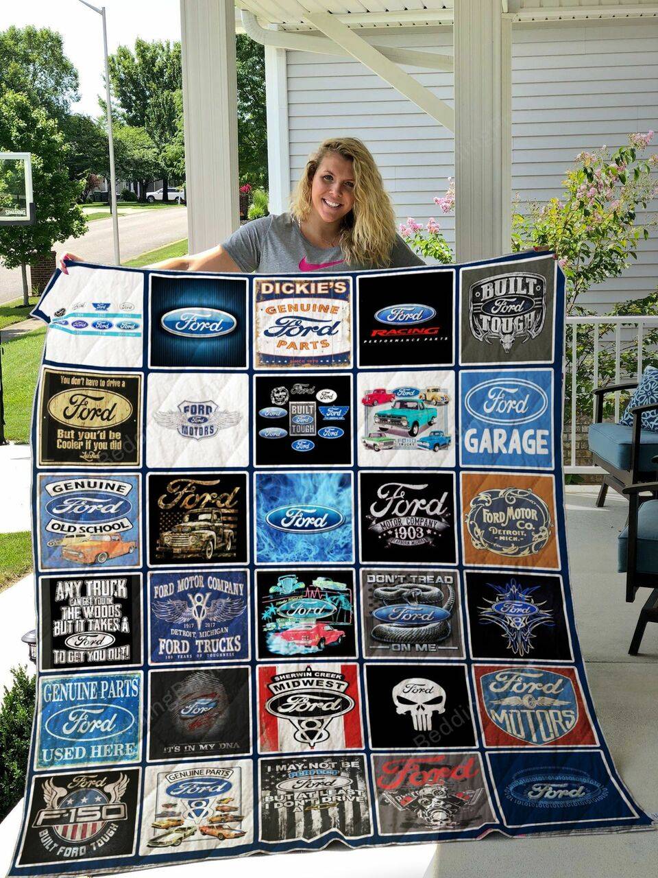 Ford Motor Company Quilt Blanket and Home Decor
