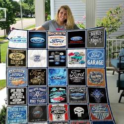 Ford Motor Company Quilt Blanket and Home Decor