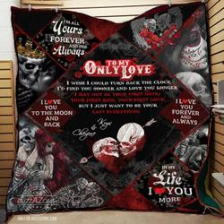 Forever And Always Skull Personalized Quilt Qh and Home Decor