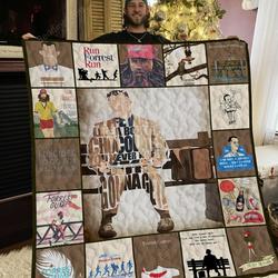 Forrest Gump Poster Quilt Blanket Ver 2 and Home Decor