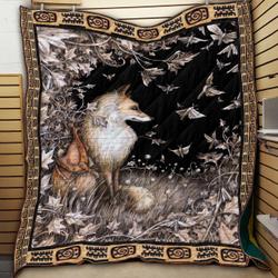 Fox Dark Night LK56 NTTH011298 3D Customized Quilt and Home Decor
