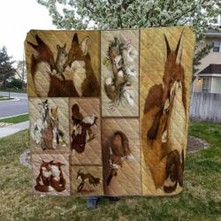 Fox HVT160924 Quilt Blanket Sleepy and Home Decor