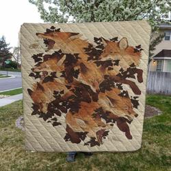 Fox HVT170932 Quilt Blanket Sleepy and Home Decor