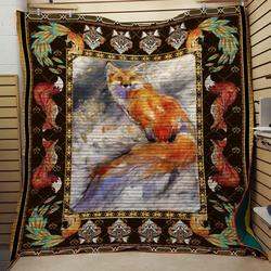 Fox Im Just Beautiful Me Quilt Blanket Dhc020120647Td and Home Decor