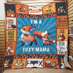 Fox Mom Quilt Blanket Dhc03021235Td and Home Decor