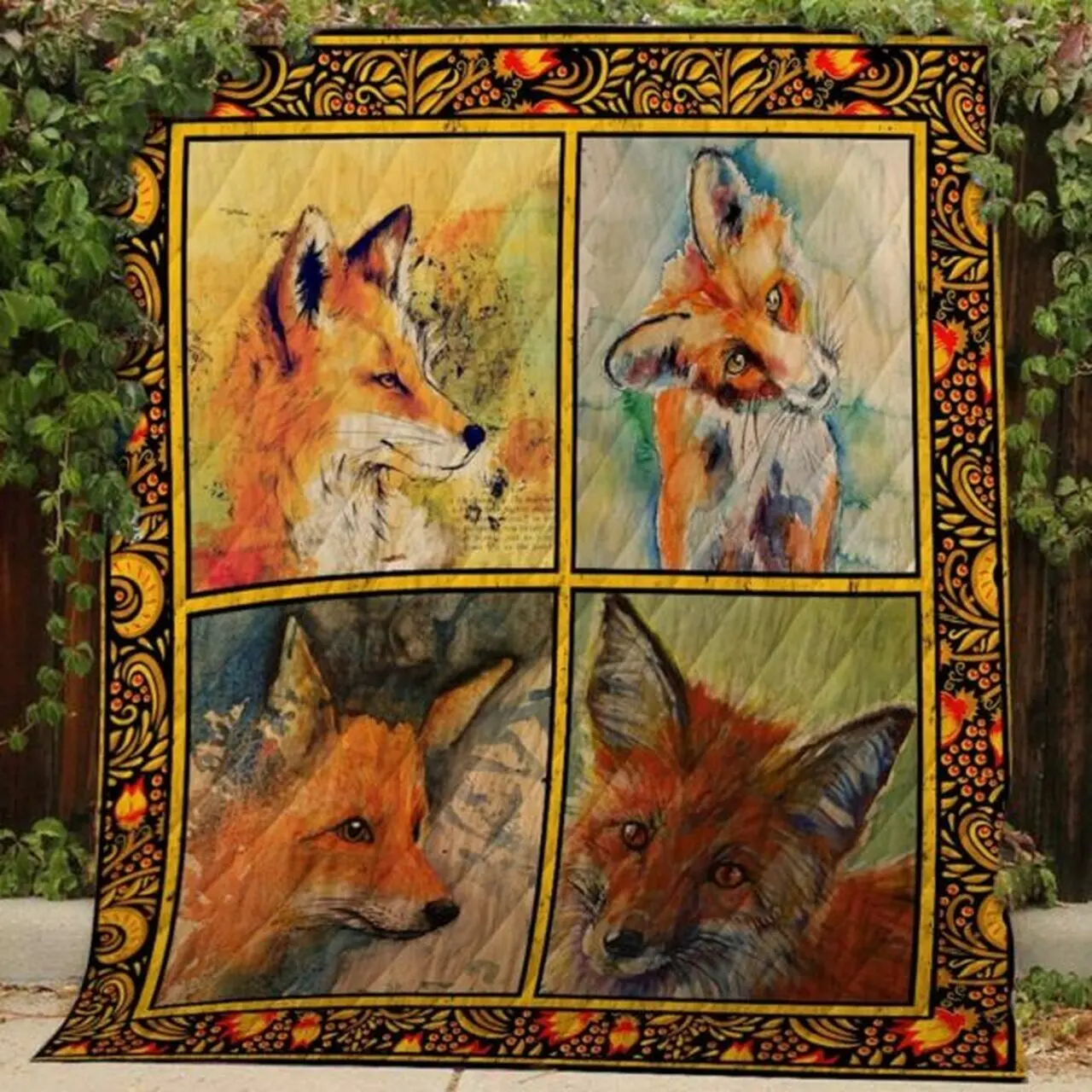 Fox Quilt 1 and Home Decor