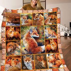 Fox Quilt Blanket C9B270301TA and Home Decor