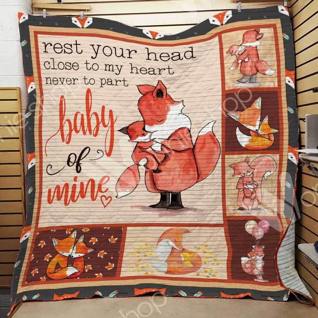 Fox Quilt Blanket Dhc03021227Td and Home Decor