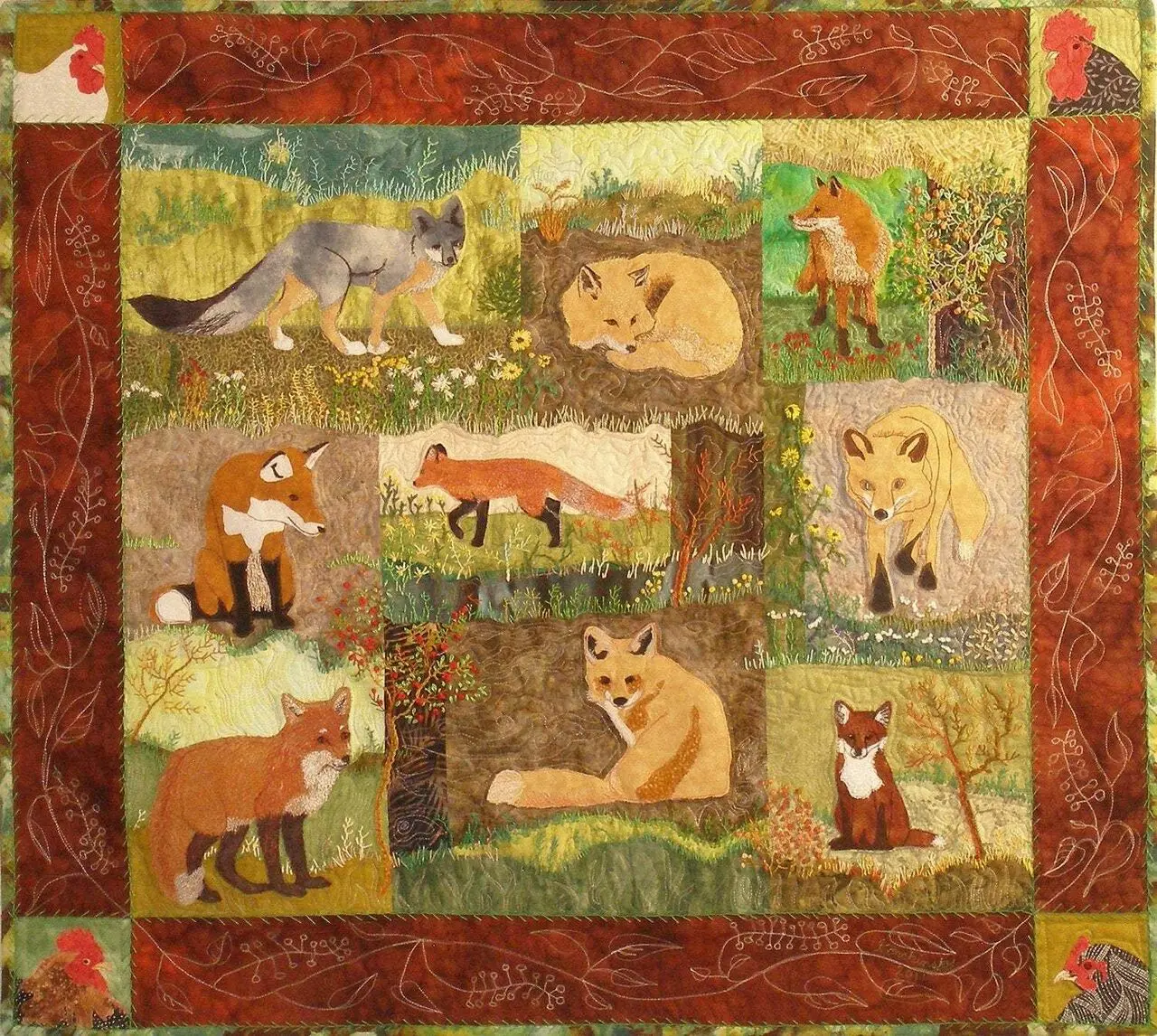 Foxes Clm270617 Quilt Blanket and Home Decor