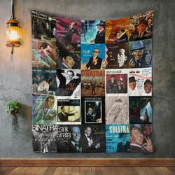 Frank Sinatra Album Covers Quilt Blanket and Home Decor
