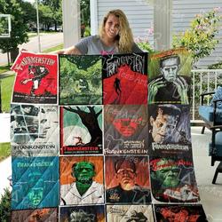 Frankenstein Quilt Blanket 0532 and Home Decor