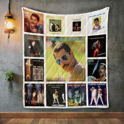 Freddie Mercury Album Covers Quilt Blanket and Home Decor