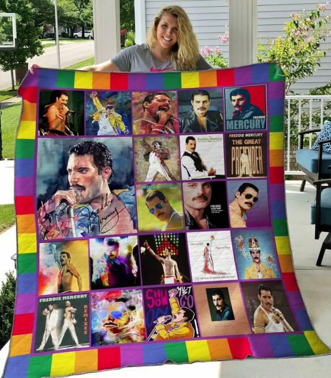 Freddie Mercury Quilt Blanket Hvt060630 Quilt and Home Decor