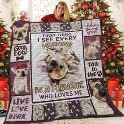 French Bulldog 3D Customized Quilt Happy NJ and Home Decor