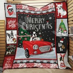 French Bulldog Christmas Hur Quilt Cysitr and Home Decor