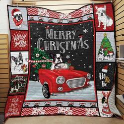 French Bulldog Christmas Quilt Blanket ABC07112290 and Home Decor