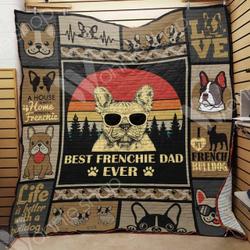 French Bulldog Dad Quilt Lqr and Home Decor