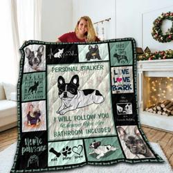 French Bulldog In Love Quilt Blanket ABC06011080 and Home Decor