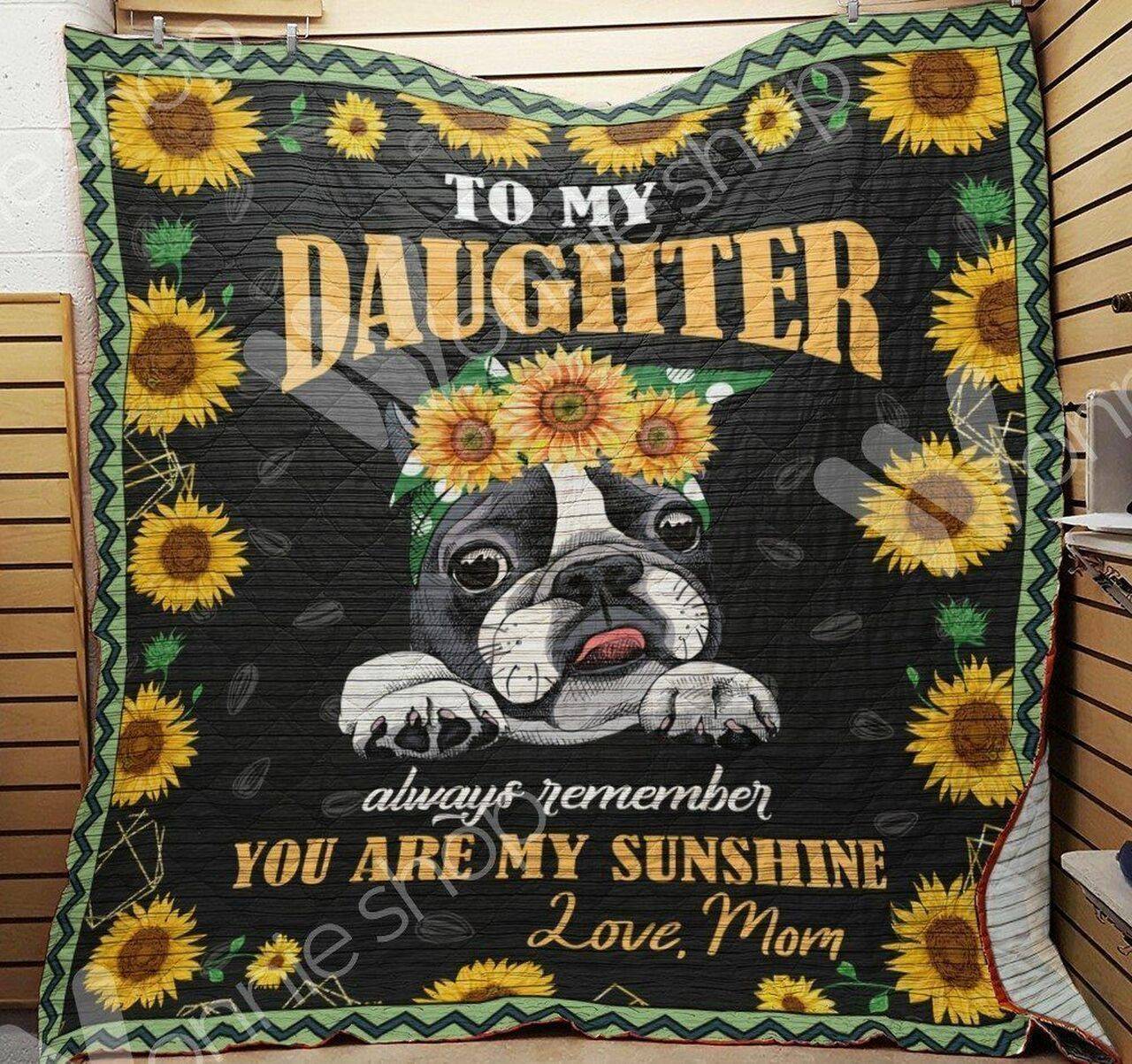 French Bulldog Sunflower DHCDHC DT2210 Quilt Blanket and Home Decor