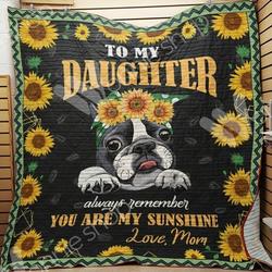 French Bulldog Sunflower DHCDHC DT2210 Quilt Blanket and Home Decor