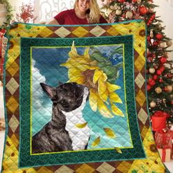 French Bulldog Sunflower Quilt Ghl and Home Decor