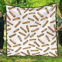 French Fries Potato Pattern DHCDHC DT1910 Quilt Blanket and Home Decor