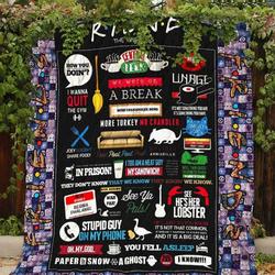 Friends Classic Sentences Blanket Quilt  Quilt and Home Decor
