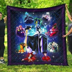 Friends Maleficent Evil Queen Ursula Cruella De Vil Disney Villains Bad Girls Have More Fun Walt Disney Family Vacation Quilt Blanket and Home Decor