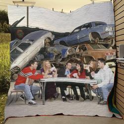 Friends Play Cards Funny Moment Quilt Blanket and Home Decor