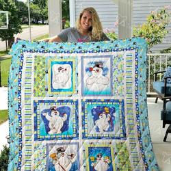 Frosty The Snowman Quilt Blanket 01428 and Home Decor