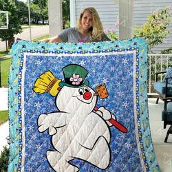 Frosty The Snowman Quilt Blanket 01429 and Home Decor