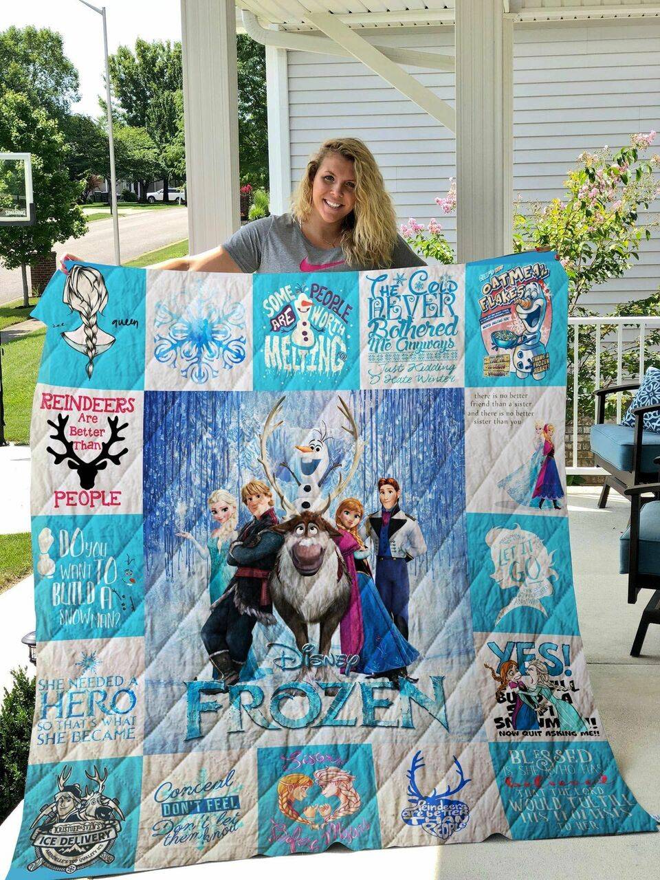 Frozen Quilt Blanket and Home Decor