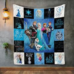 Frozen Style 1 Quilt Blanket and Home Decor