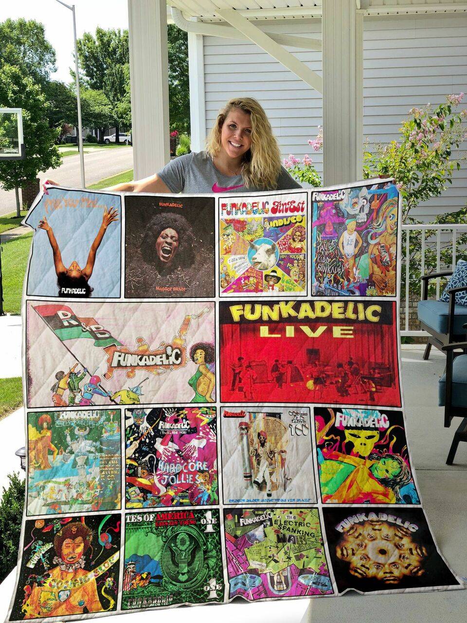 Funkadelic Albums Quilt Blanket 01 and Home Decor