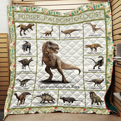 Future Paleontologist T-Rex Quilt Blanket  Quilt and Home Decor